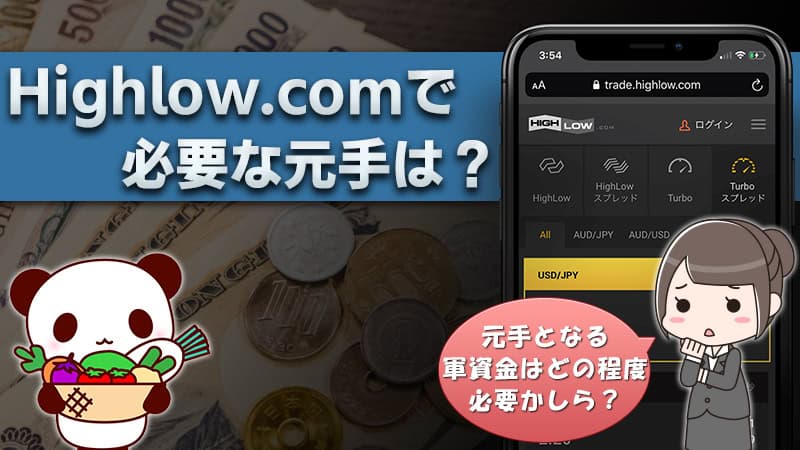 ハイローオーストラリアで必要な元手は？1万円で十分なのか？