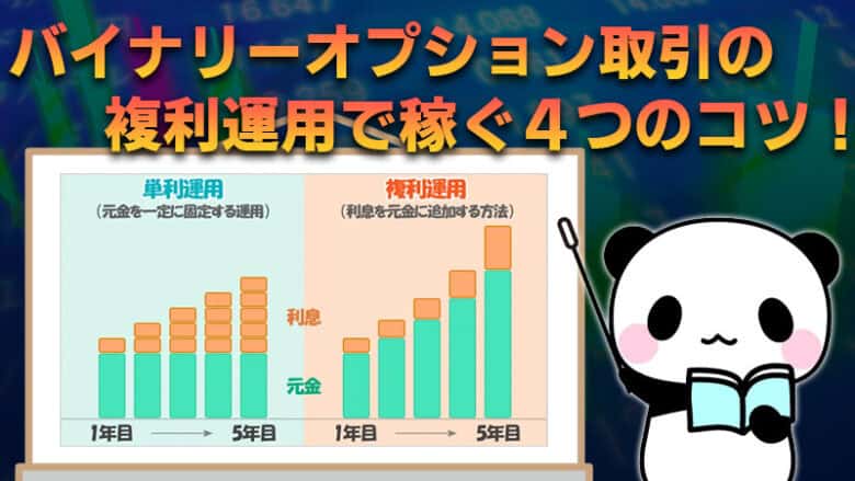 【バイナリーオプション】複利運用で資産を効率よく増やす4つのコツ・計算方法とは？