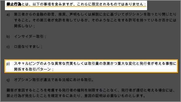 ハイローオーストラリアではスキャルピングが禁止されている