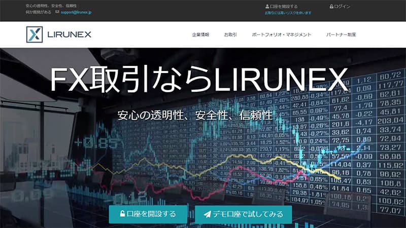 海外FX業者LIRUNEXとは？