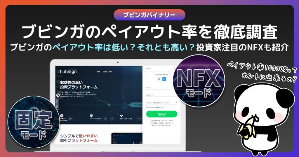 ブビンガバイナリーのペイアウト率を徹底調査！最高10,000%の取引は本当に利用可能なのか？
