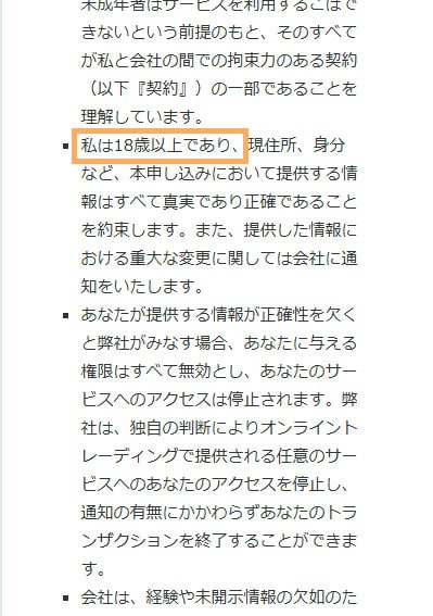 SP画像ザオプションの利用は18歳以上から