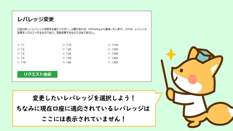 XMのレバレッジ変更は会員ページから行う